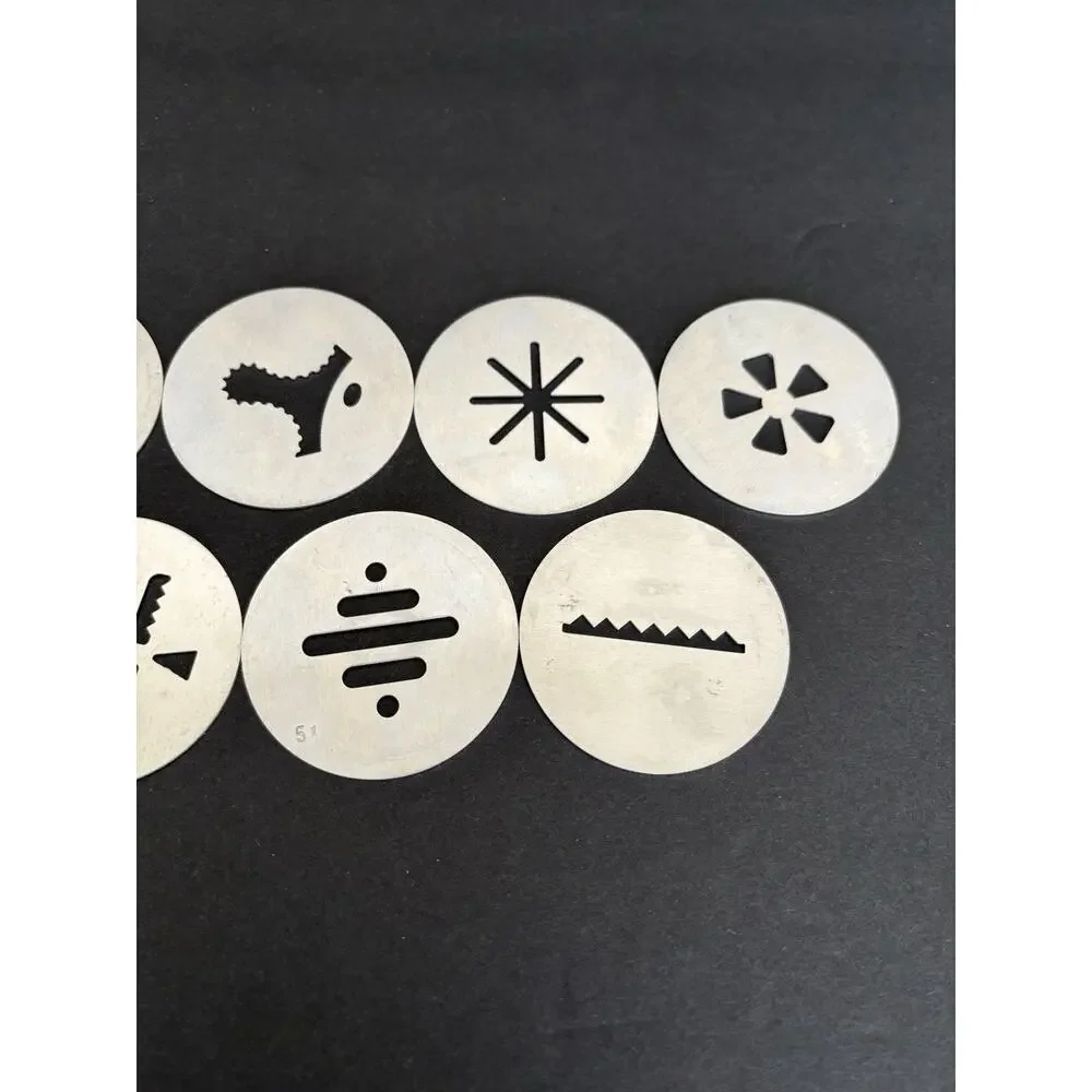 Wear Ever Super Shooter Cookie Press 70001 Set Of 9 Discs Replacement Parts